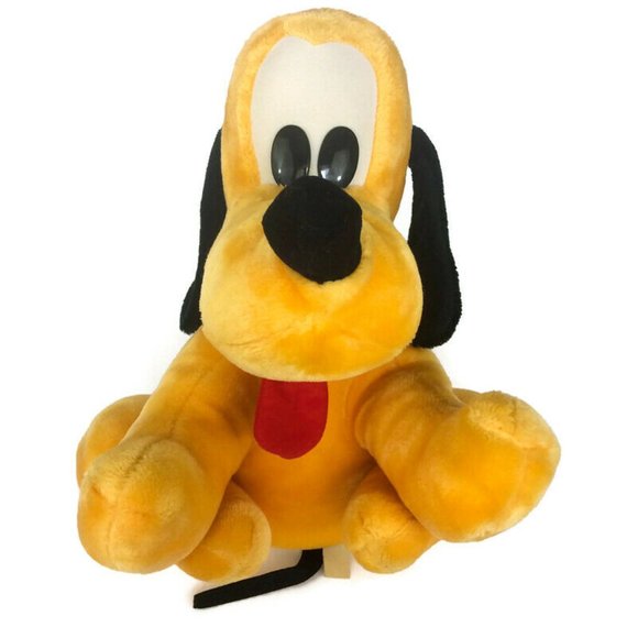 Walt Disney Company Pluto Dog Plush 16" Sitting Large Stuffed Animal Tongue Out - Picture 1 of 12